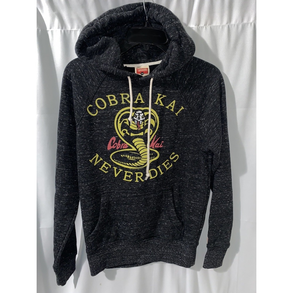 Homage‎ Cobra Kai Never Dies Karate Kid Hoodie Hooded Sweatshirt XS